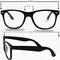 4E's Novelty Costume Glasses for Kids & Adults, Black Retro Nerd Eyeglasses with Clear Lenses, Fake Non-Prescription Glasses for Old Man, Teacher, 100 Days of School, Nerd, Hipster & Funny Costume Accessories